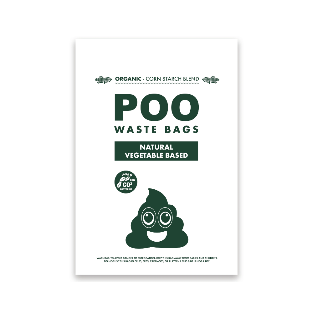 Borse per rifiuti di cane POO - A base vegetale - Profumo di lavanda (60 borse)