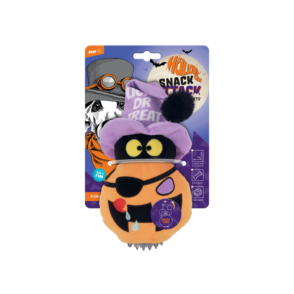 Giocattolo per Cani Halloween Snack Attack - Zucca