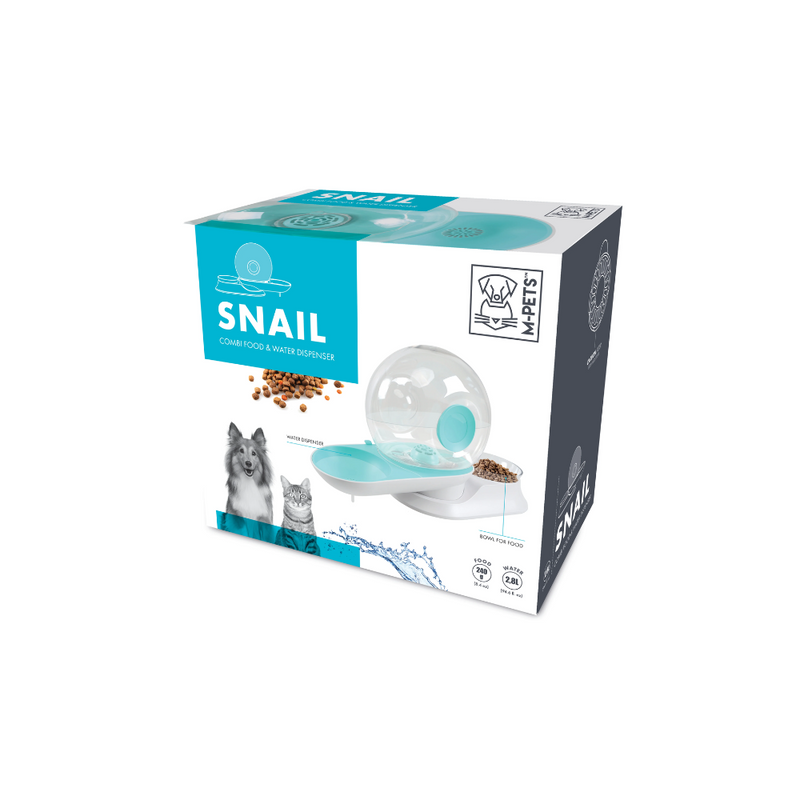 SNAIL COMBI Distributore di Cibo e Acqua Blu