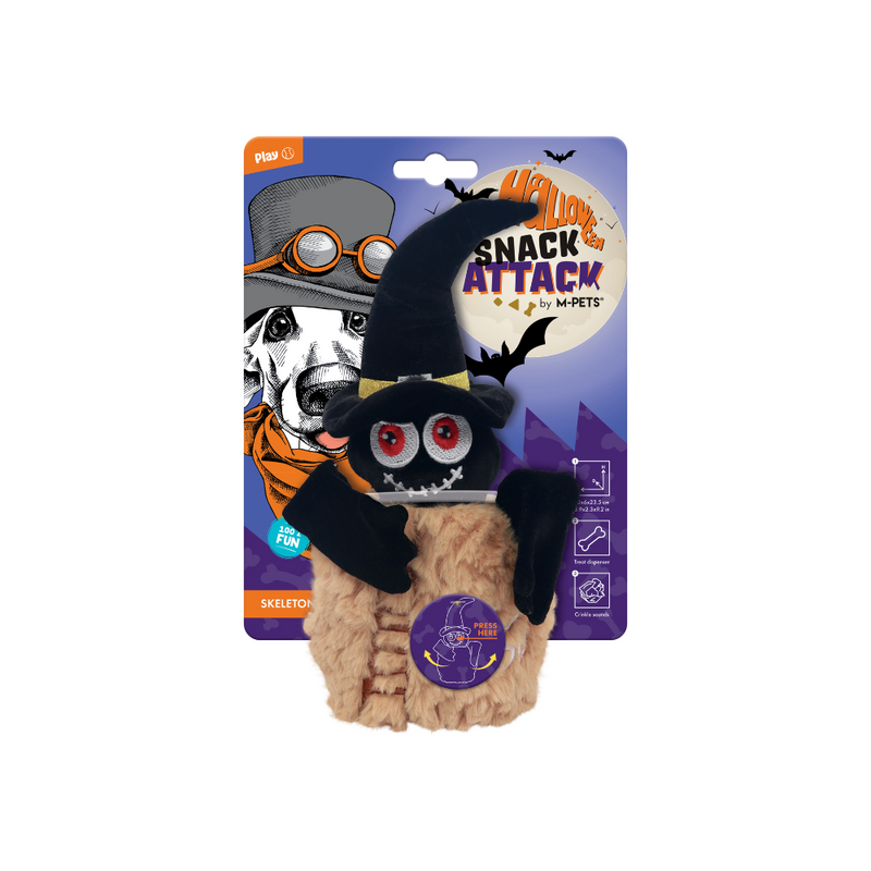 Giocattolo per cani Halloween Snack Attack - Scheletro