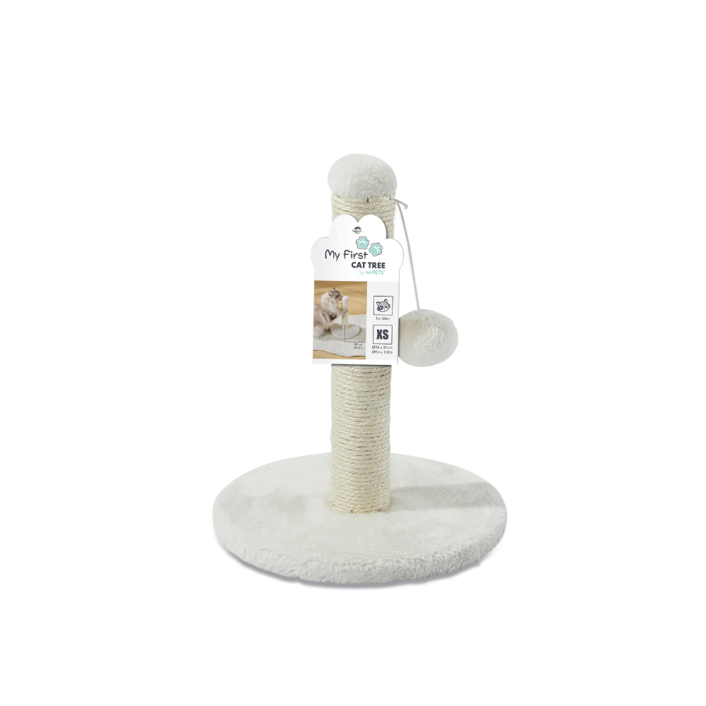 IL MIO PRIMO ALBERO PER GATTI Pompom Bianco