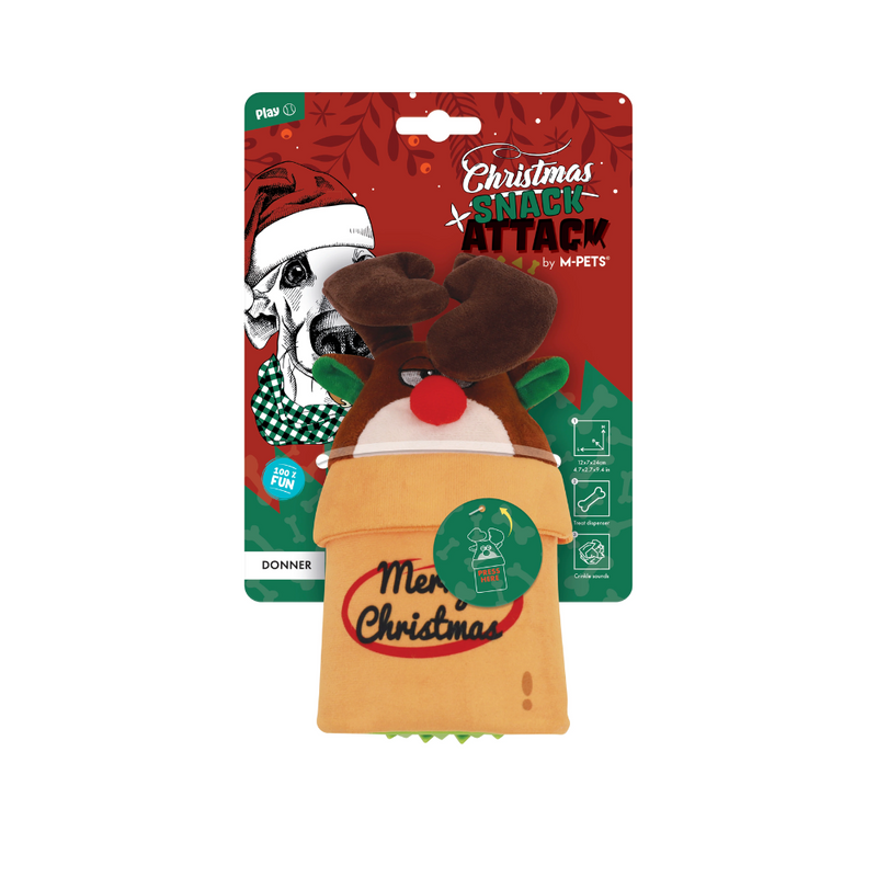 Giocattolo per cani Natale Snack Attack - Donner