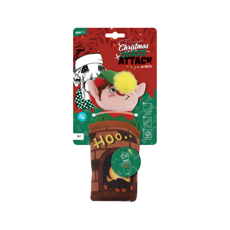 Giocattolo per cani Christmas Snack Attack - Elfo