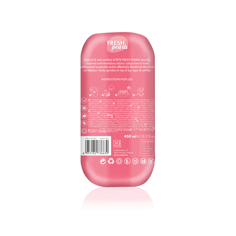 FRESH Pearls Deodorante per Lettiera Naturale per Gatti - Floreale 450 ml