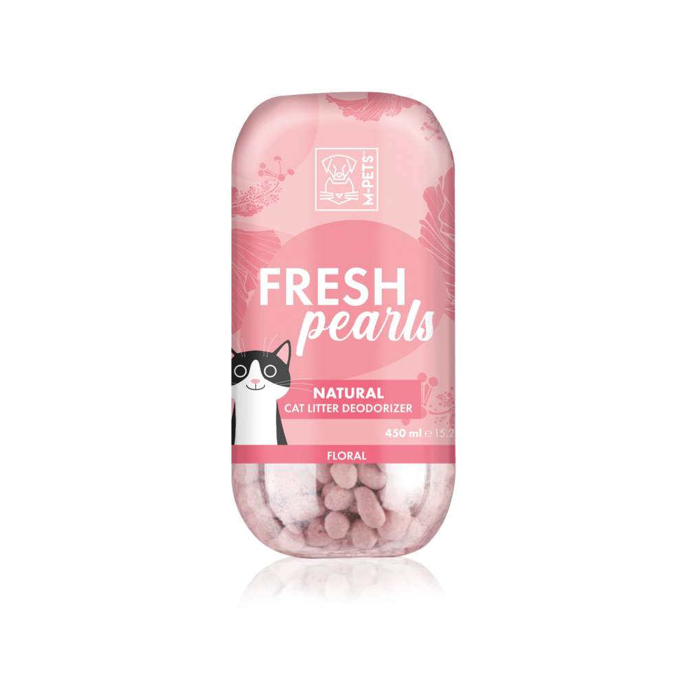 FRESH Pearls Deodorante per Lettiera Naturale per Gatti - Floreale 450 ml