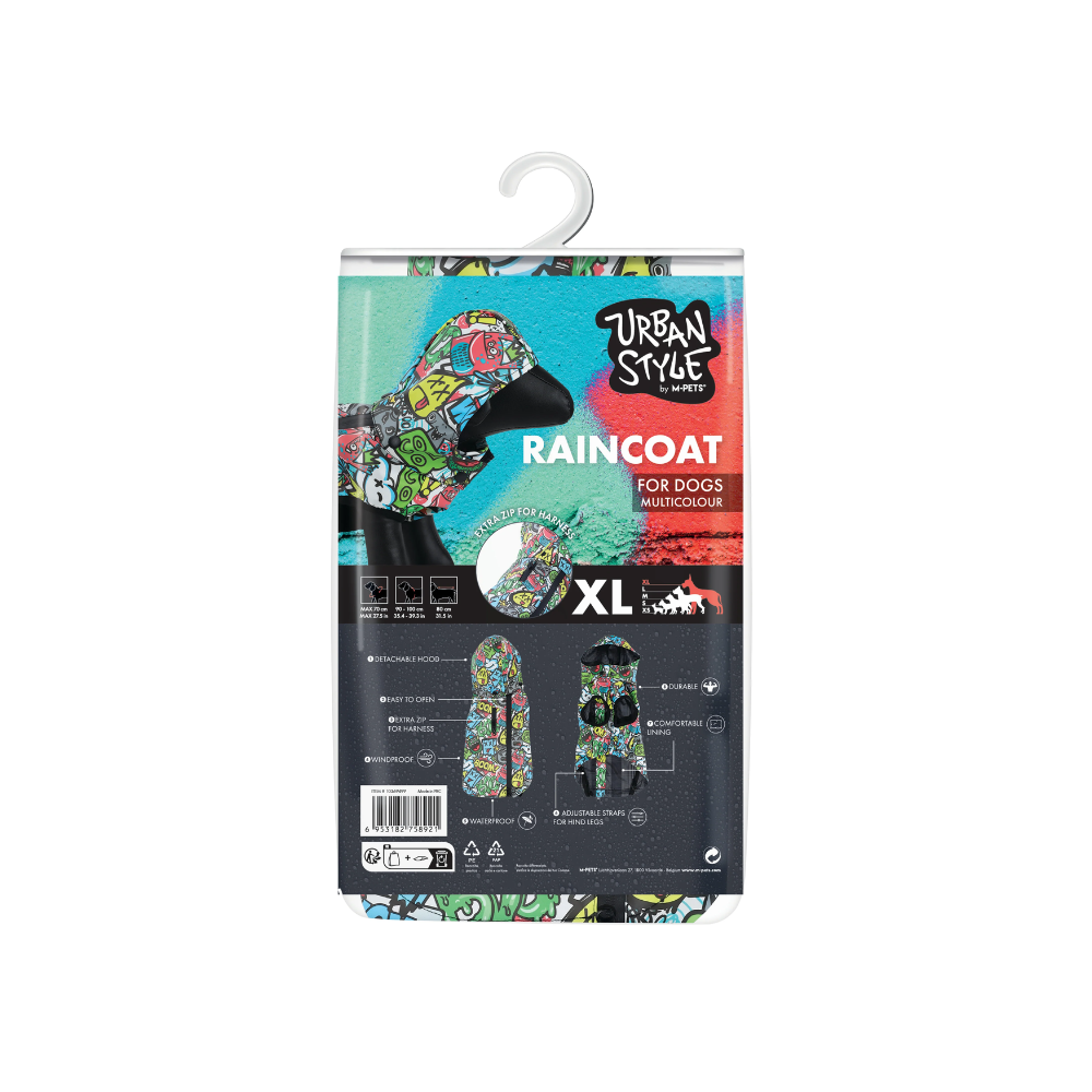 Impermeabile stile urbano multicolore
