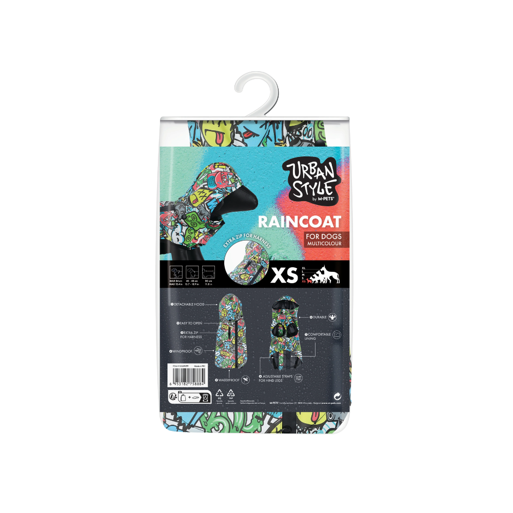 Impermeabile stile urbano multicolore