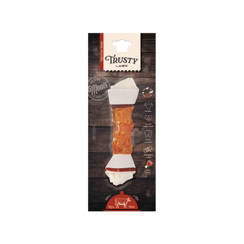 TRUSTY Osso annodato Extra sapore di manzo 20,3 cm