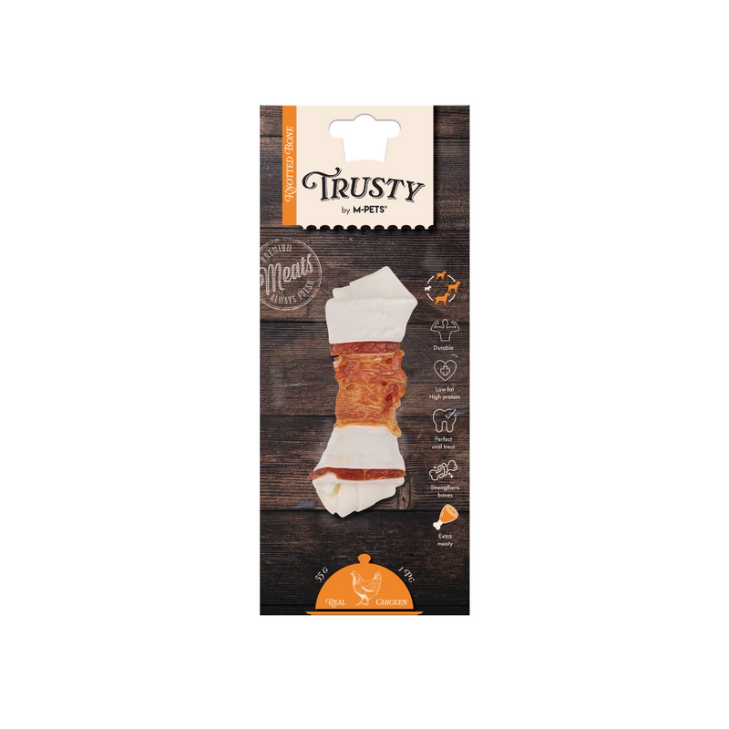 TRUSTY Osso annodato Extra sapore di pollo 12,7 cm