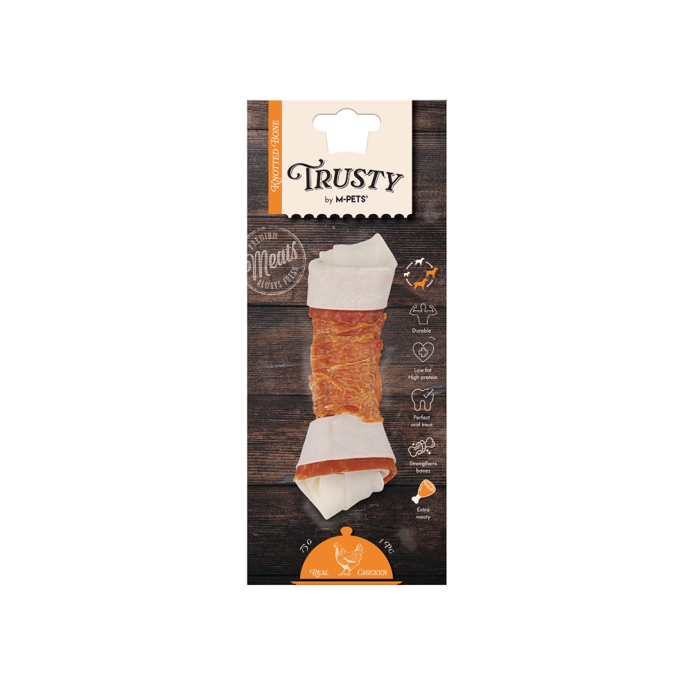 TRUSTY Osso annodato Extra carnoso al sapore di pollo 15,3 cm