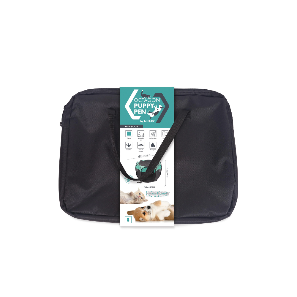 Recinto per cuccioli ottagonale - Nero e verde