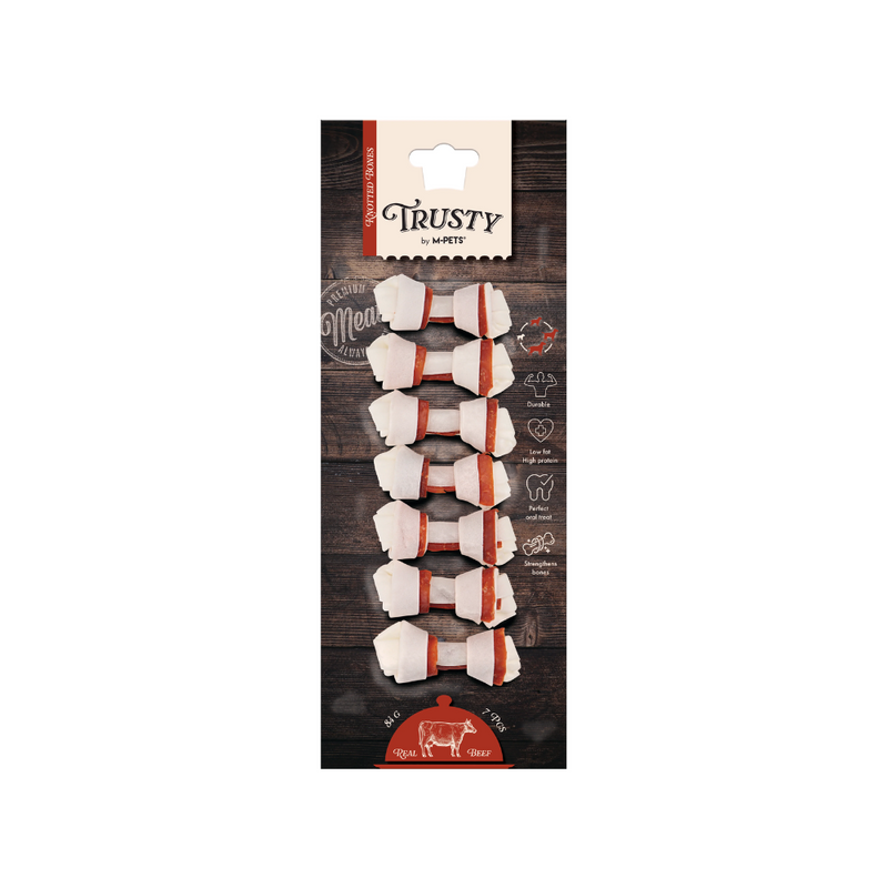 TRUSTY Ossa annodate Gusto manzo 6,4 cm