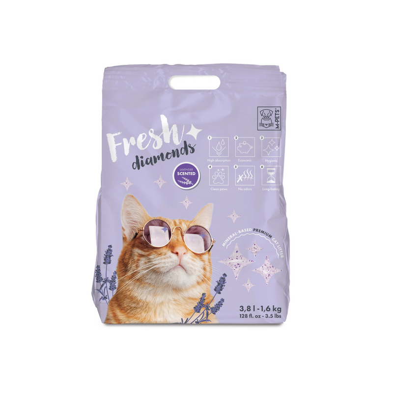 FRESH DIAMONDS Lettiera per Gatti al Silice Lavanda