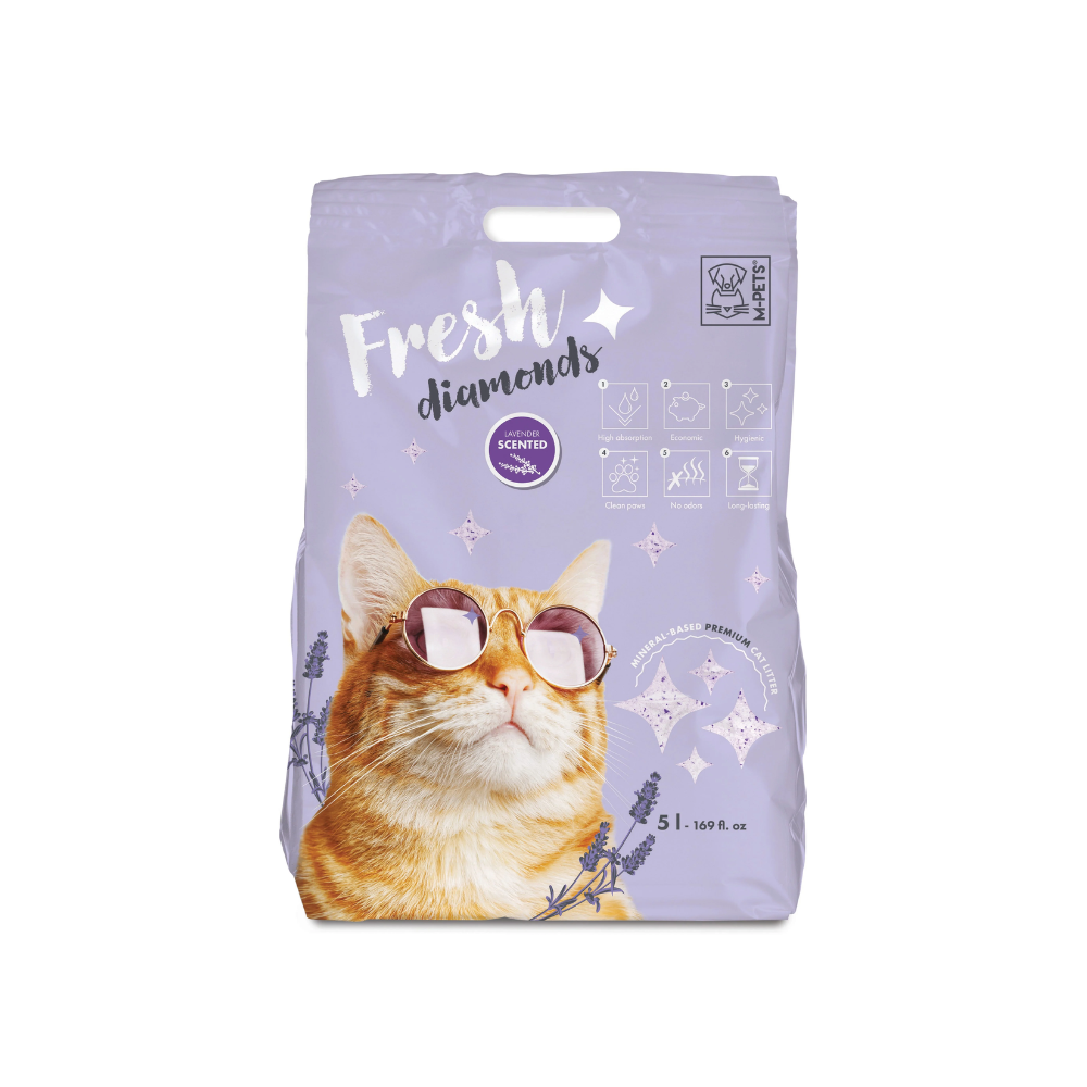 FRESH DIAMONDS Lettiera per Gatti al Silice Lavanda