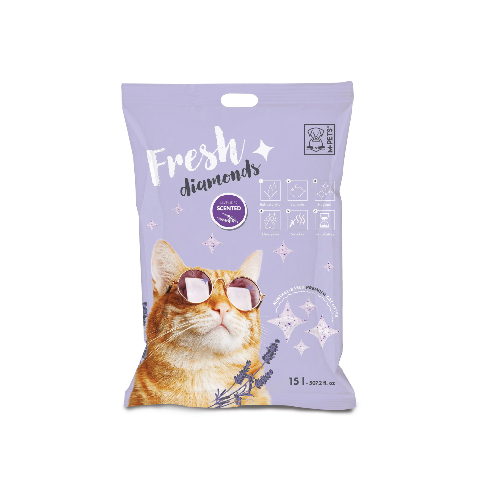 FRESH DIAMONDS Lettiera per Gatti al Silice Lavanda