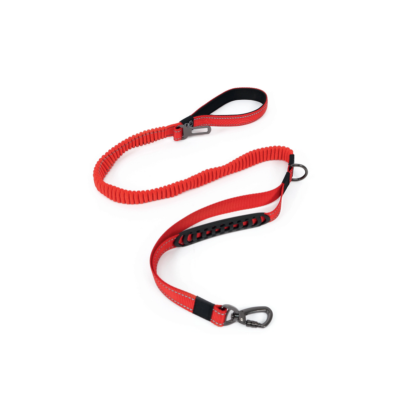 Guinzaglio Multifunzionale per Cani Flex Pro - Rosso