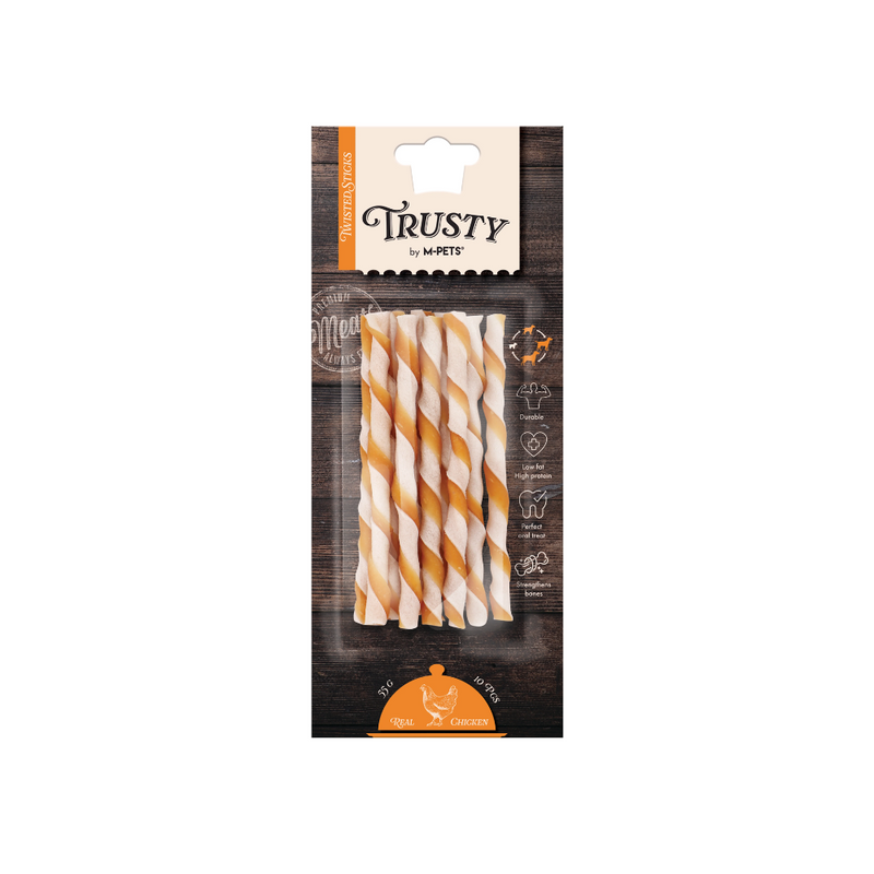 TRUSTY Bastoncini intrecciati Gusto Pollo 12,7 cm