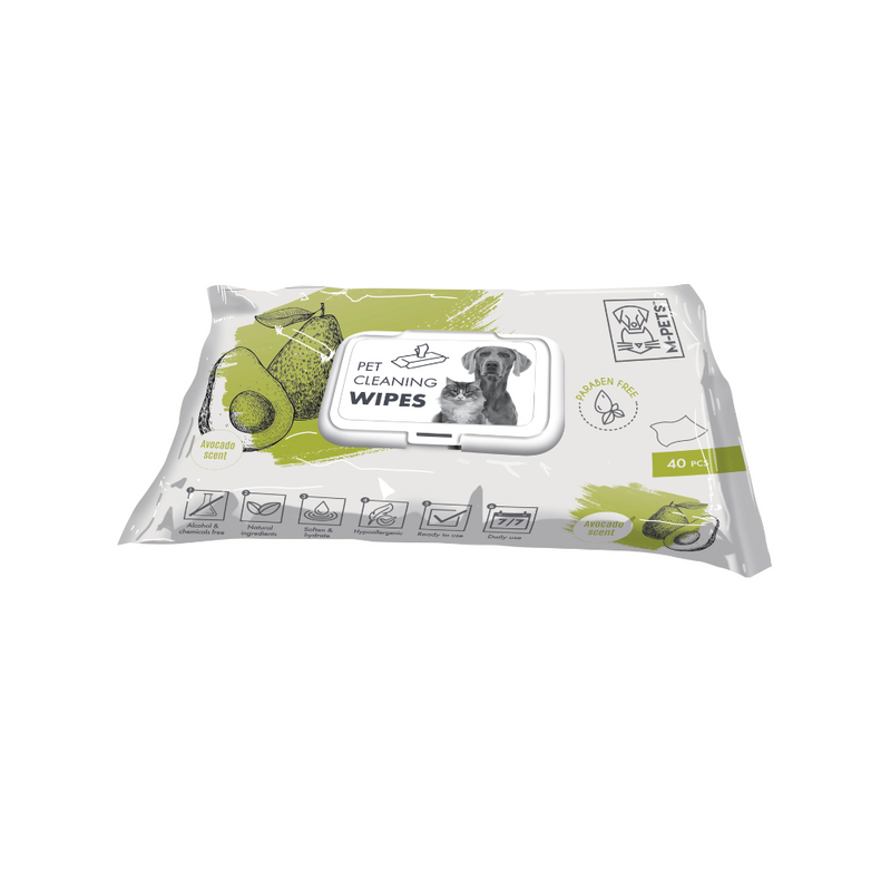 Salviette per la pulizia degli animali Avocado 15 x 20 cm - 40 pz