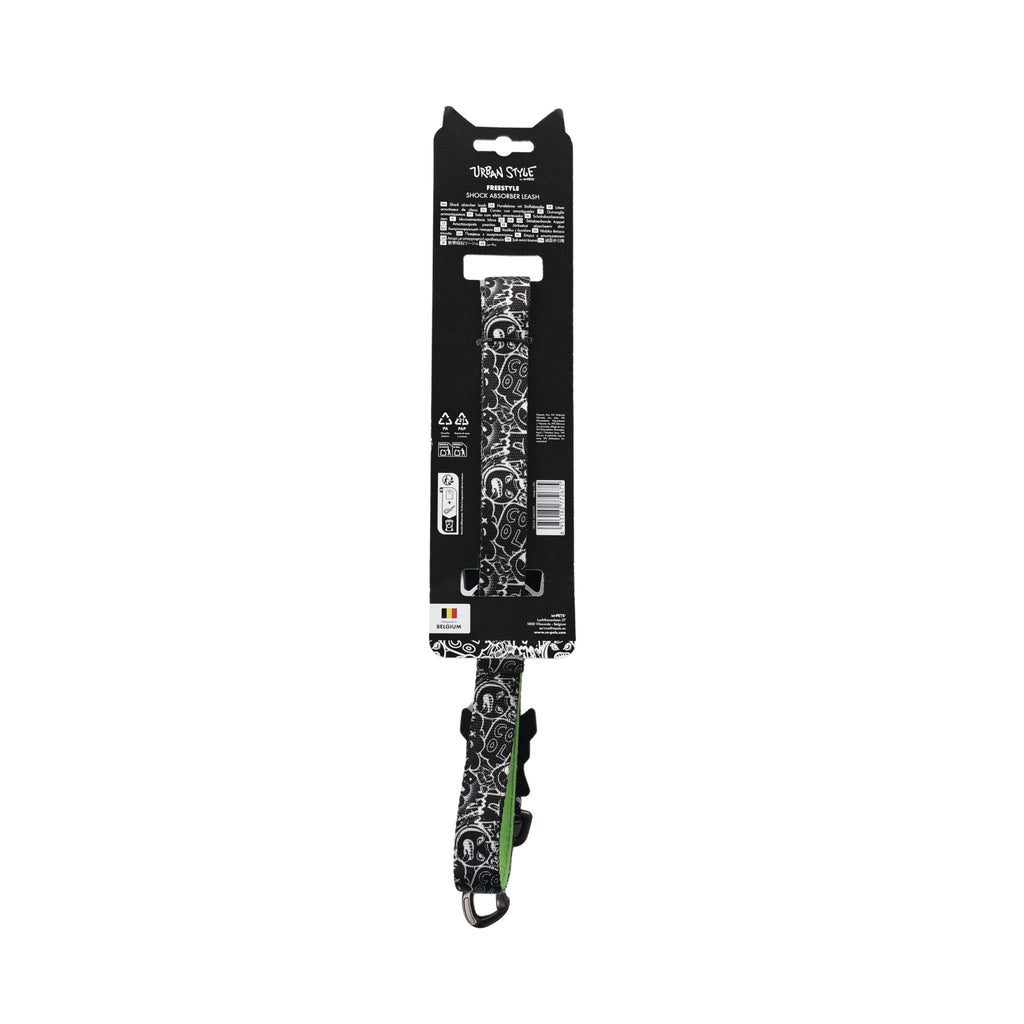 URBAN STYLE FREESTYLE Black & White Shock absorber leash