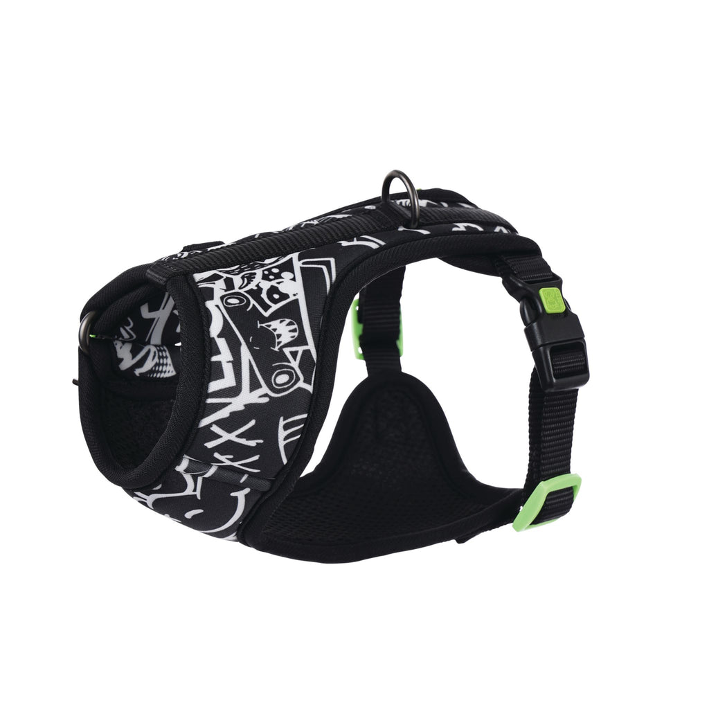URBAN STYLE FREESTYLE Black & White Easy fit Dog harness