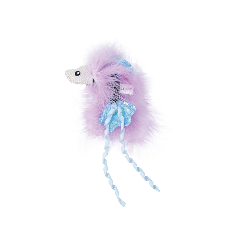 Plume catnip toy Blue fish
