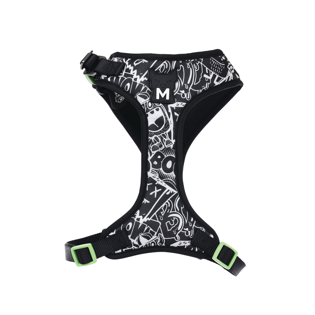 URBAN STYLE FREESTYLE Black & White Easy fit Dog harness