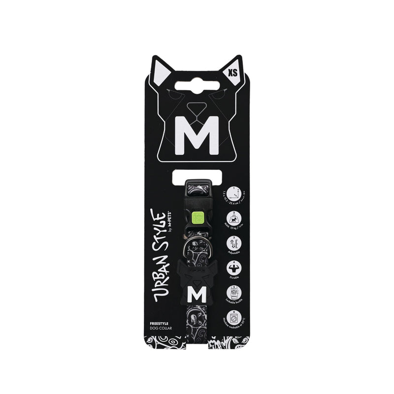 URBAN STYLE FREESTYLE Black & White Dog collar