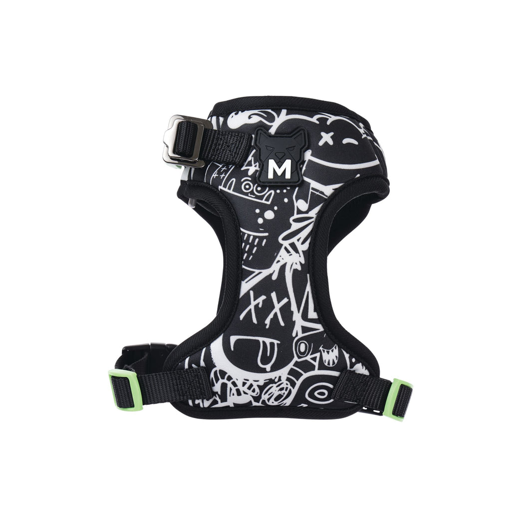 URBAN STYLE FREESTYLE Black & White Easy fit Dog harness