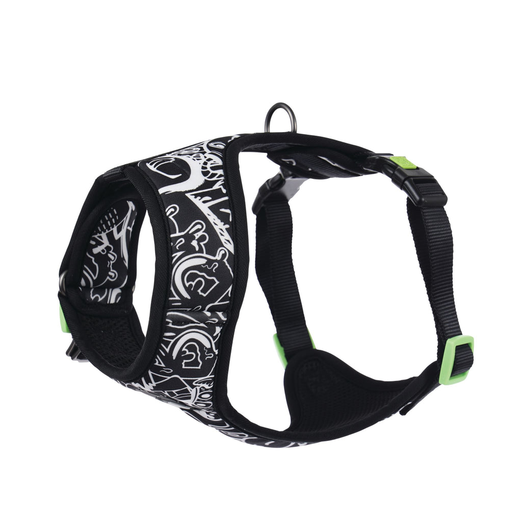 URBAN STYLE FREESTYLE Black & White Easy fit Dog harness