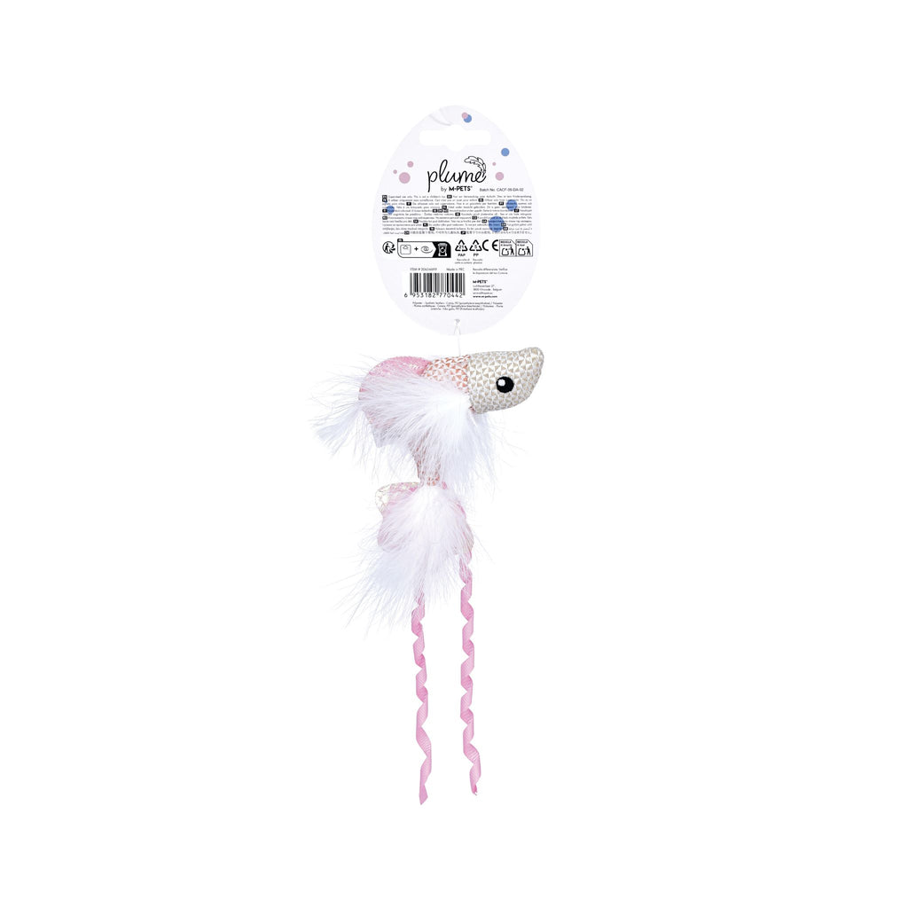 Plume catnip toy Pink fish