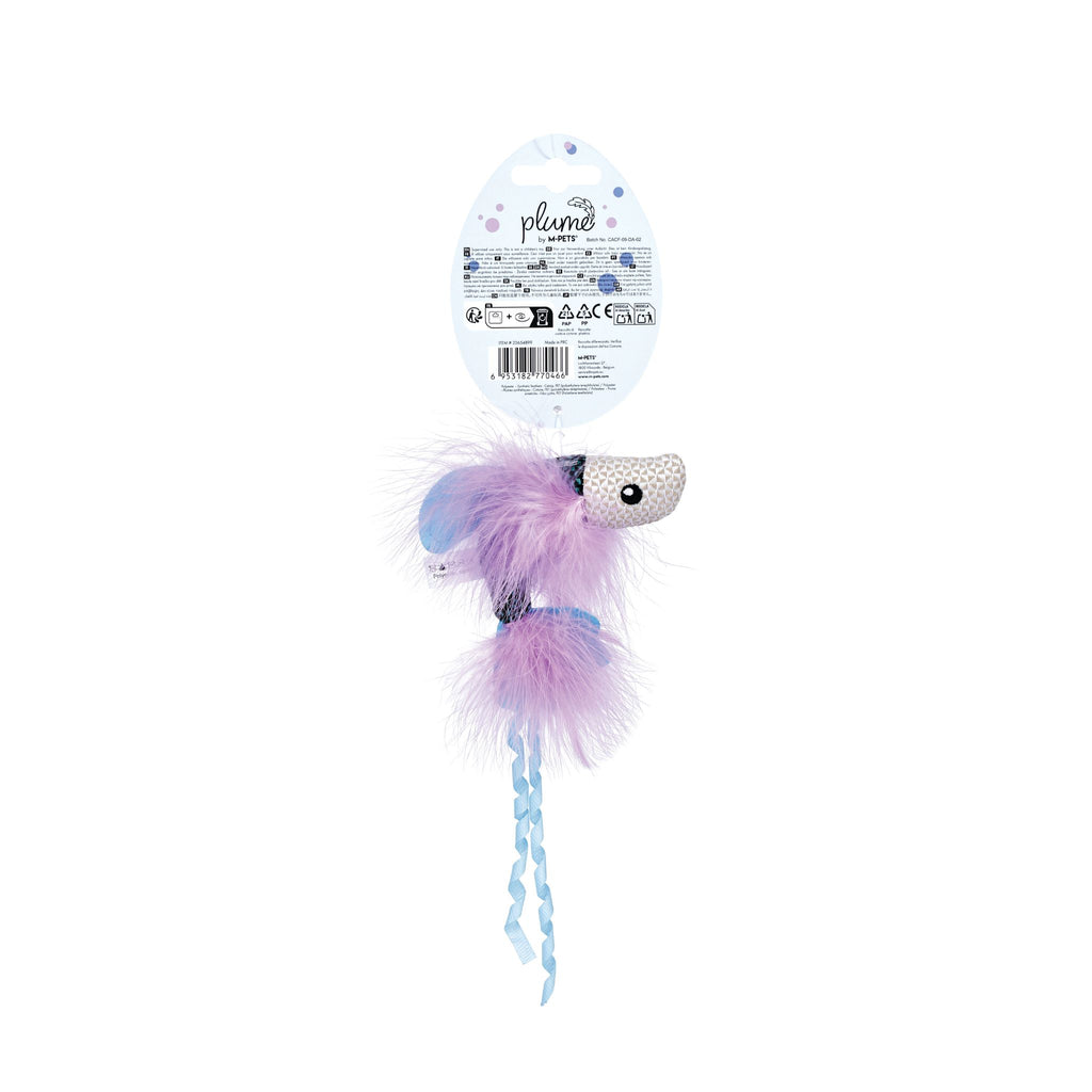 Plume catnip toy Blue fish