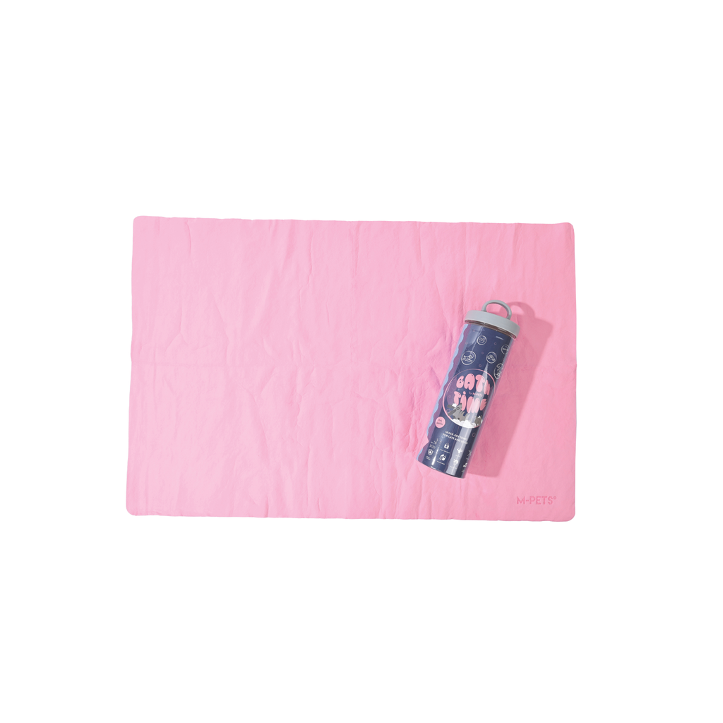 BATHTIME Quick-dry Towel for Cats and Dogs Pink Bubble