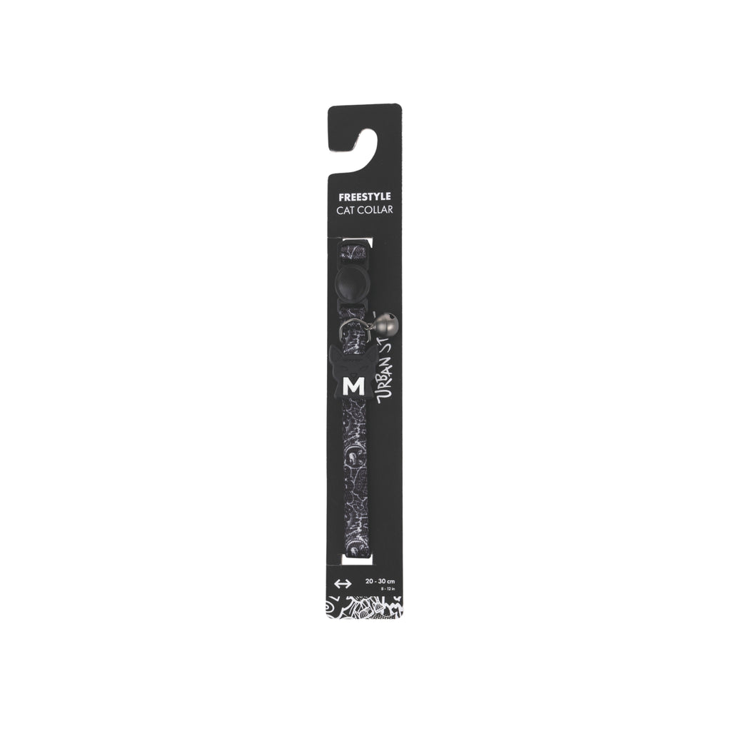 URBAN STYLE FREESTYLE Black & White Cat collar