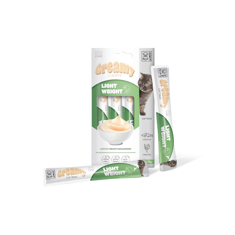 CREMOSO con FUNZIONI - Snack per gatti Leggero - Merluzzo & Pollo