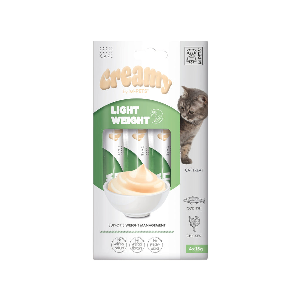 CREMOSO con FUNZIONI - Snack per gatti Leggero - Merluzzo & Pollo