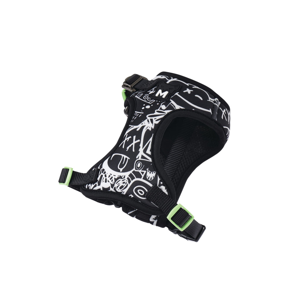 URBAN STYLE FREESTYLE Black & White Easy fit Dog harness