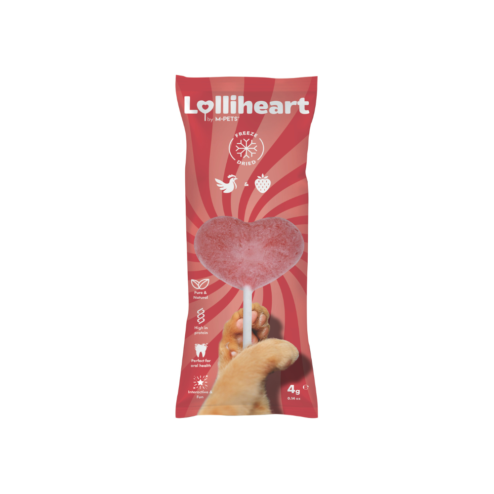 Lolliheart Snack per gatti Pollo e Fragola Espositore