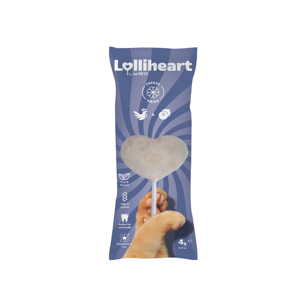 Lolliheart Snack per gatti Pollo e Mirtillo Espositore