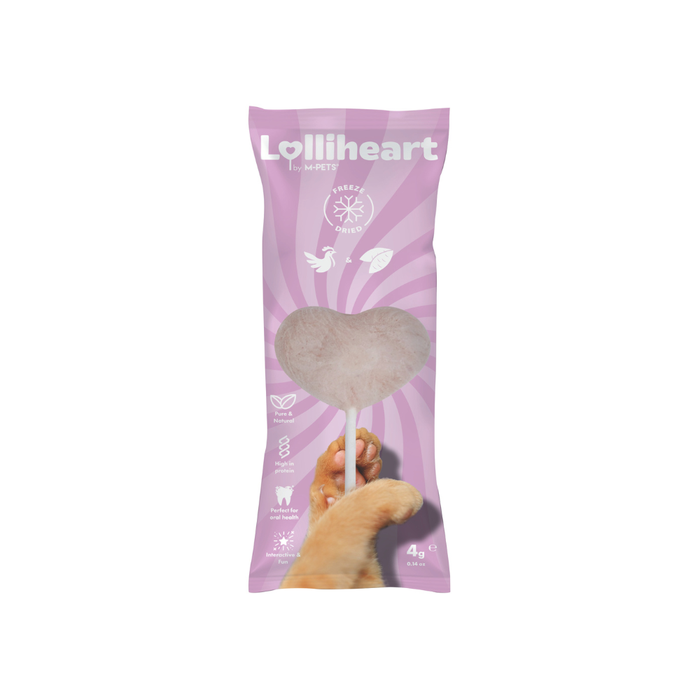 Lolliheart Snack per gatti Pollo e Patata Viola Espositore