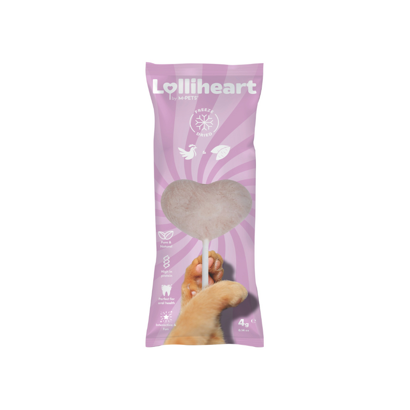 Lolliheart Snack per gatti Pollo e Patata Viola Espositore