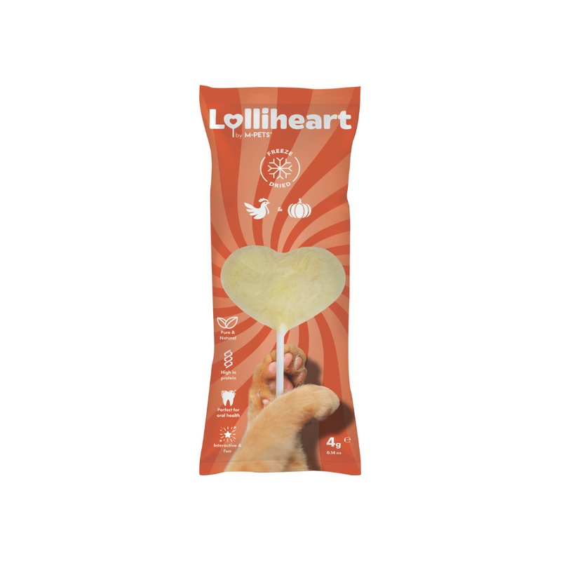 Lolliheart Snack per gatti Pollo e Zucca Espositore
