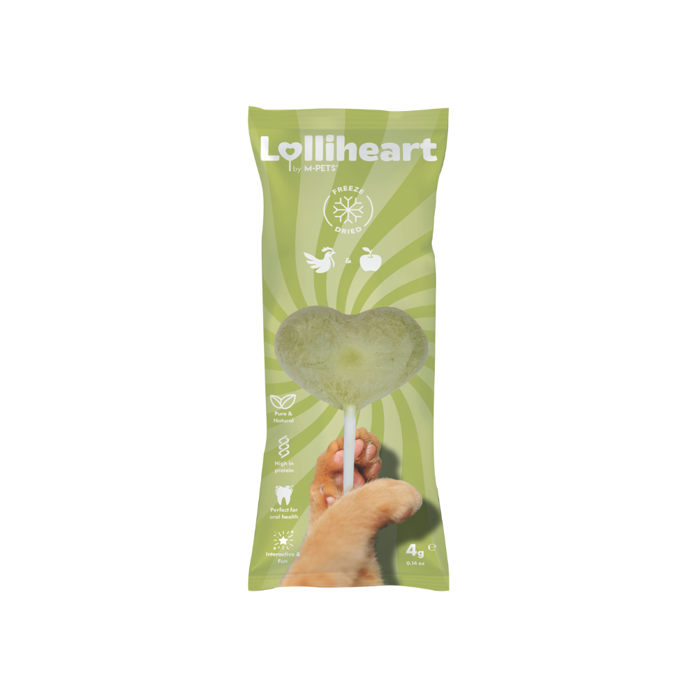 Lolliheart Snack per gatti Pollo e Mela Espositore