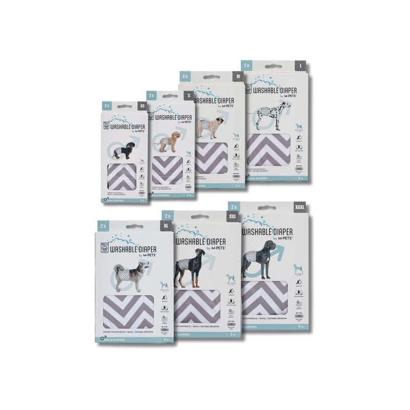 Male Dog Washable Diaper 2pcs