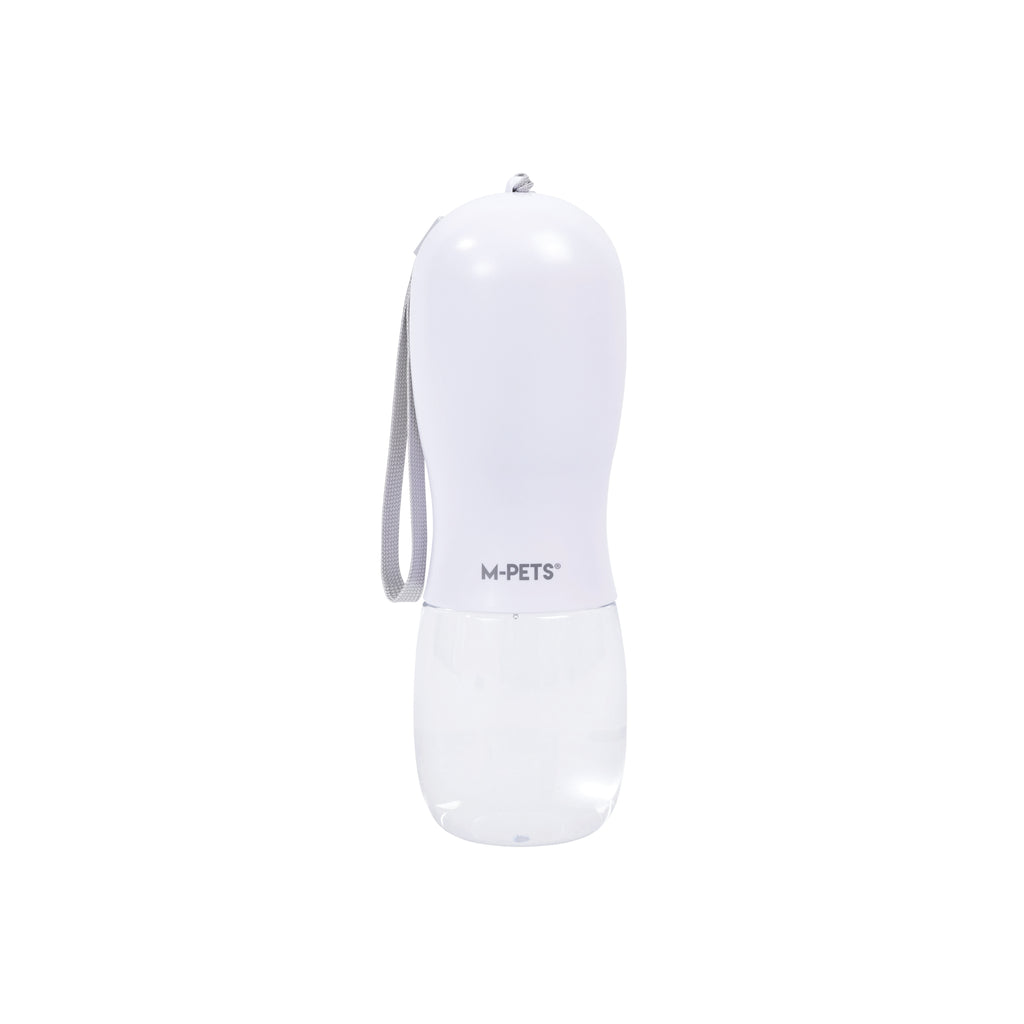 ON THE ROAD Dog water bottle 300 ml - 2 in 1 - White chalk