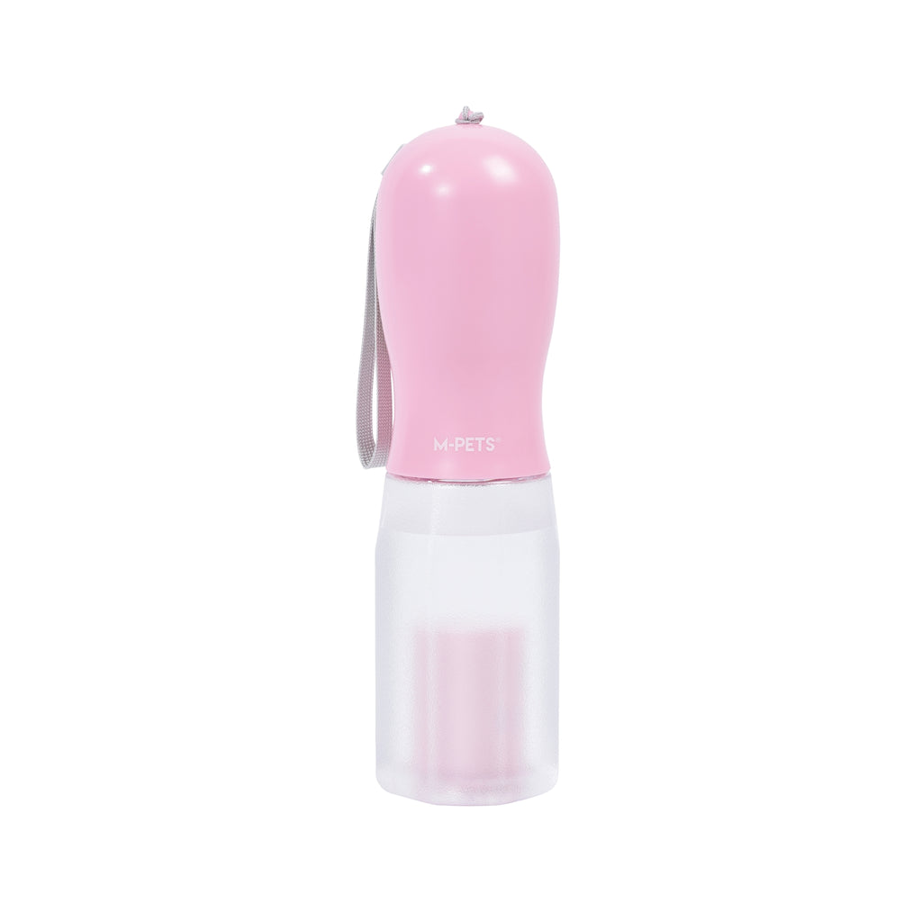 ON THE ROAD Dog water bottle 600 ml - 3 in 1 - Pink bloom