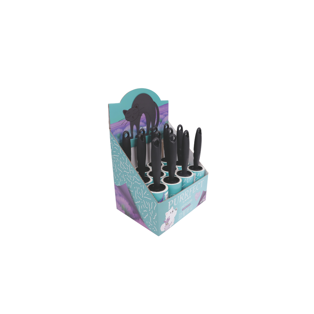 PURRFECT Lint roller Lavender scent 100 sheets x 12 pcs display
