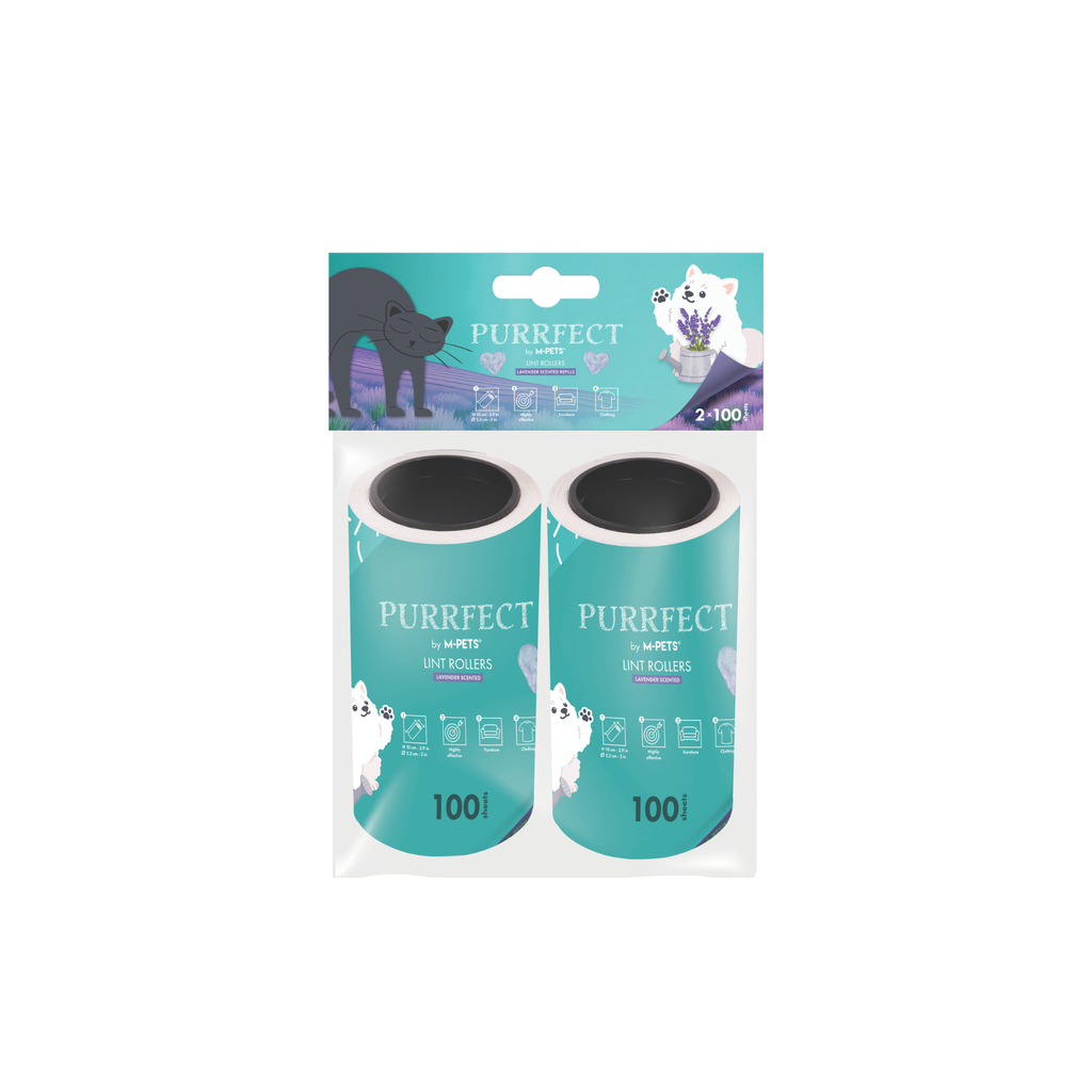 PURRFECT Lint roller Lavender scent 2 x 100 sheets refilling
