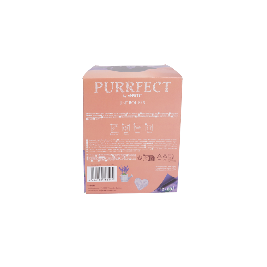 PURRFECT Lint roller Lavender scent 60 sheets x 12 pcs display