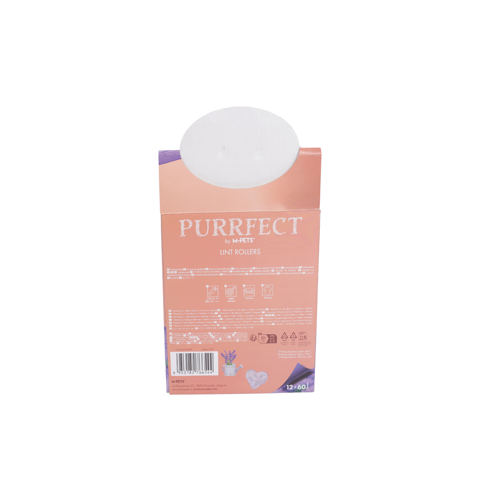 PURRFECT Lint roller Lavender scent 60 sheets x 12 pcs display