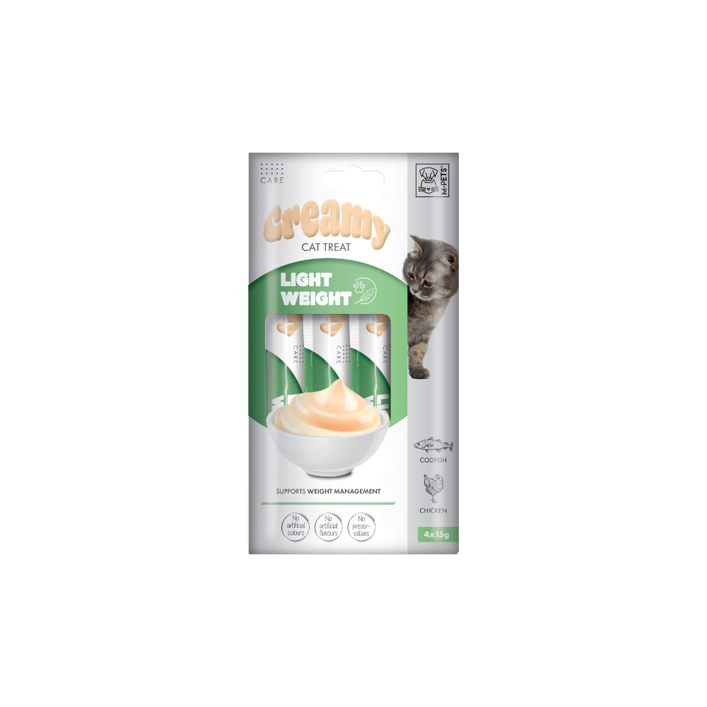 CREMOSO con FUNZIONI - Snack per gatti Leggero - Merluzzo & Pollo